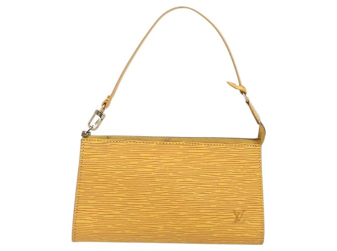 LOUIS VUITTON Epi Pochette Accessoires Pouch Yellow M52949 LV Auth bs37353 Amarillo - vista 13