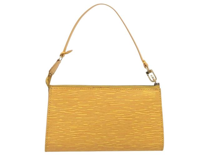 LOUIS VUITTON Epi Pochette Accessoires Pouch Yellow M52949 LV Auth bs37353 Amarillo - vista 2