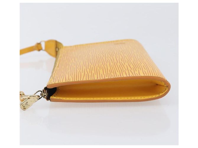 LOUIS VUITTON Epi Pochette Accessoires Pouch Yellow M52949 LV Auth bs37353 Amarillo - vista 4