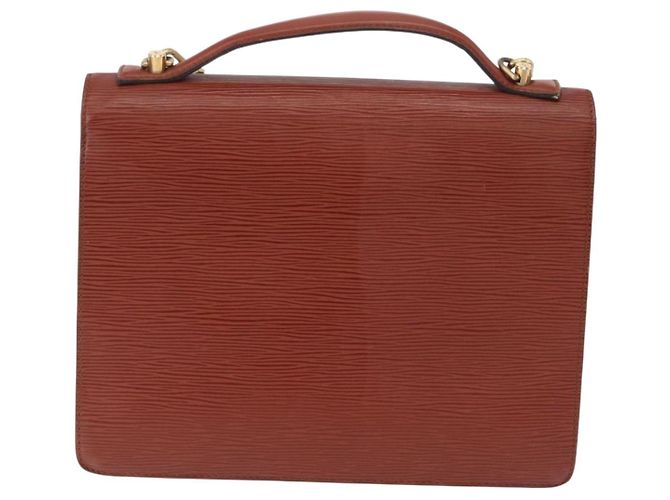 Borsa a mano LOUIS VUITTON Epi Monceau 28 Brown M52123 LV Auth BA15521 Marrone - vista 3