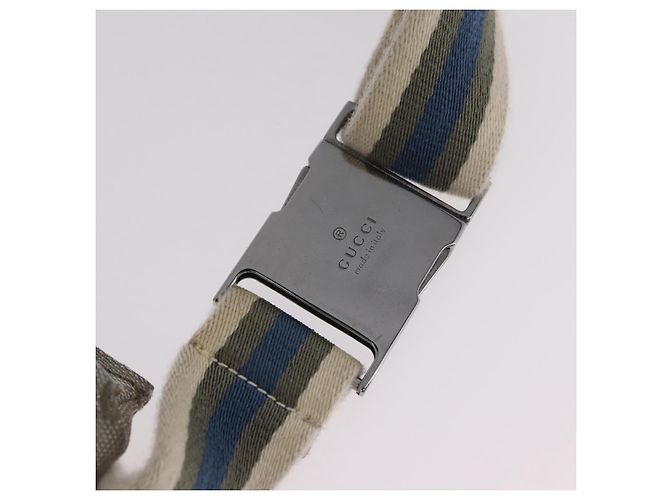 GUCCI GG Canvas Gürteltasche Silver 28566 Auth ep16179 Silber - Ansicht 10