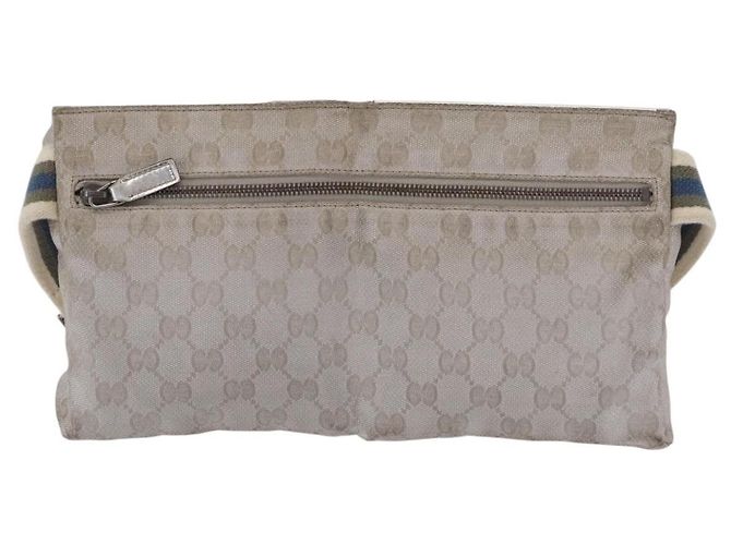 GUCCI GG Canvas Gürteltasche Silver 28566 Auth ep16179 Silber - Ansicht 2