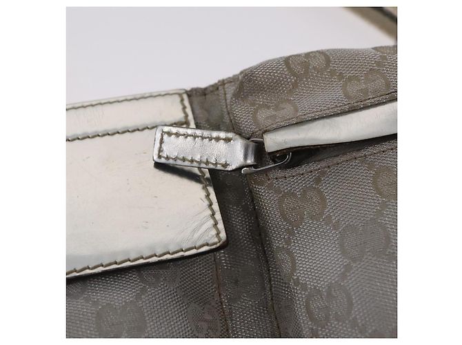 GUCCI GG Canvas Gürteltasche Silver 28566 Auth ep16179 Silber - Ansicht 22