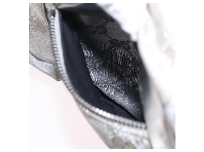 GUCCI GG Canvas Gürteltasche Silver 28566 Auth ep16179 Silber - Ansicht 26