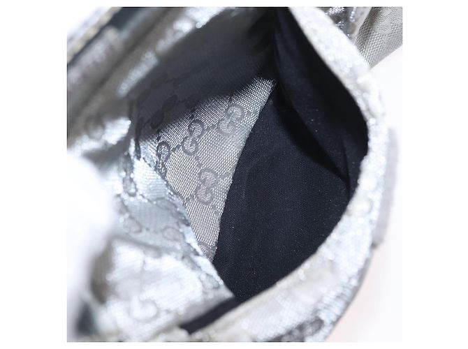 GUCCI GG Canvas Gürteltasche Silver 28566 Auth ep16179 Silber - Ansicht 27