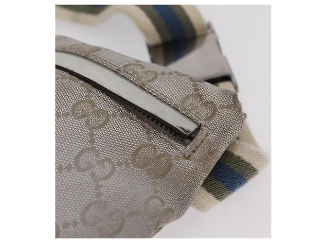 GUCCI GG Canvas Gürteltasche Silver 28566 Auth ep16179 Silber - Ansicht 4