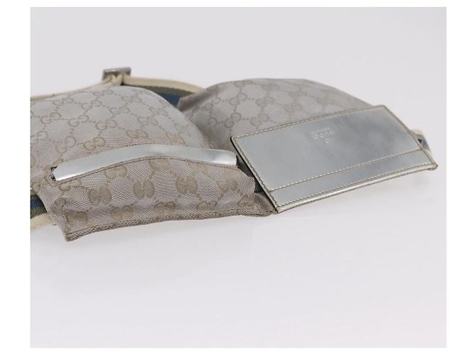 GUCCI GG Canvas Gürteltasche Silver 28566 Auth ep16179 Silber - Ansicht 7