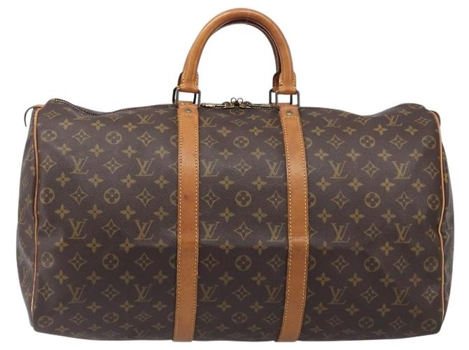 LOUIS VUITTON Monogram Keepall 55 Boston Bag M41424 LV Auth 202683A Monograma - vista 13