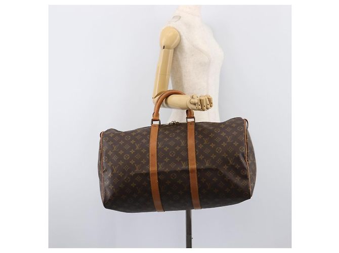 LOUIS VUITTON Monogram Keepall 55 Boston Bag M41424 LV Auth 202683A Monograma - vista 24