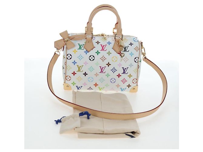 LOUIS VUITTON Monogram Multicolor Speedy Bandouliere 25 M45948 Auth 202510SM Bianco - vista 12