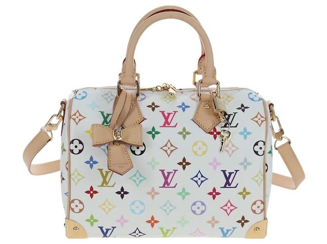 LOUIS VUITTON Monogram Multicolor Speedy Bandouliere 25 M45948 Auth 202510SM Bianco - vista 13