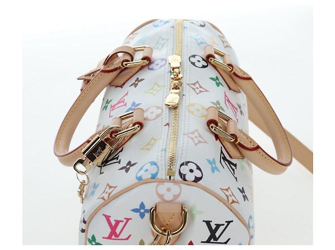 LOUIS VUITTON Monogram Multicolor Speedy Bandouliere 25 M45948 Auth 202510SM Bianco - vista 6