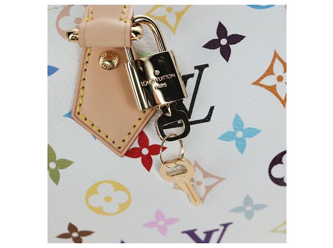LOUIS VUITTON Monogram Multicolor Speedy Bandouliere 25 M45948 Auth 202510SM Bianco - vista 9