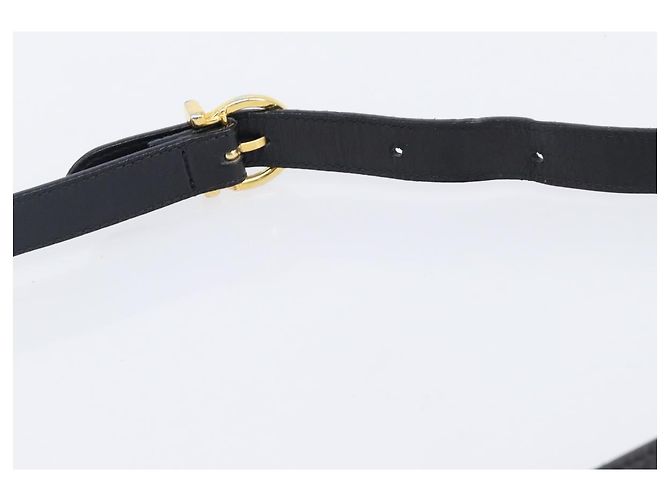Borsa Salvatore Ferragamo Gancini in pelle 2way Nero Oro Auth ka6377 D'oro - vista 16