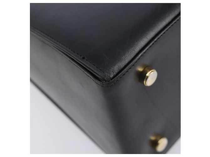 Borsa Salvatore Ferragamo Gancini in pelle 2way Nero Oro Auth ka6377 D'oro - vista 18