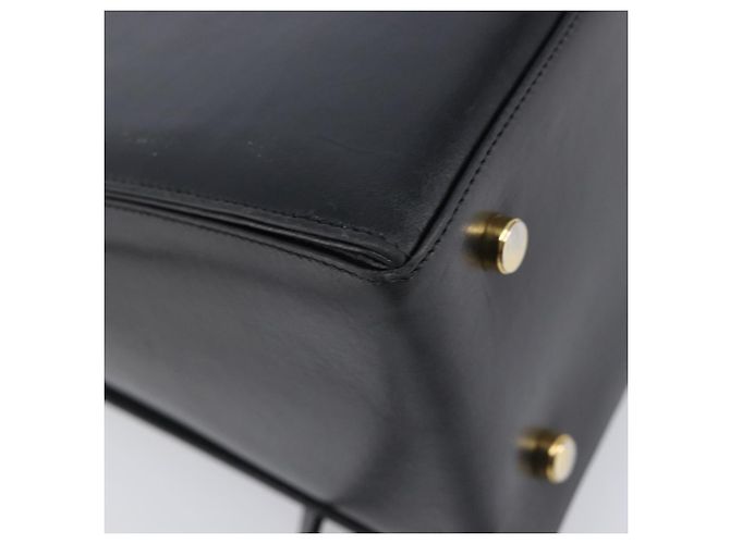 Borsa Salvatore Ferragamo Gancini in pelle 2way Nero Oro Auth ka6377 D'oro - vista 20