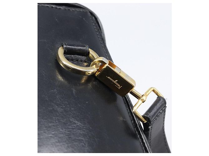 Borsa Salvatore Ferragamo Gancini in pelle 2way Nero Oro Auth ka6377 D'oro - vista 21