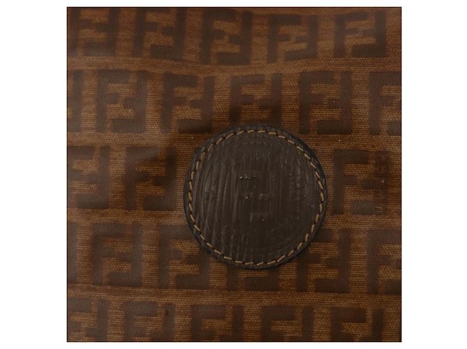 Borsa a tracolla FENDI Zucchino Canvas PVC Beige Auth ep16083 - vista 21