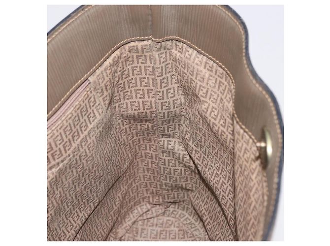 Borsa a tracolla FENDI Zucchino Canvas PVC Beige Auth ep16083 - vista 24