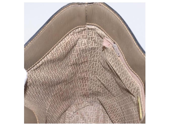 Borsa a tracolla FENDI Zucchino Canvas PVC Beige Auth ep16083 - vista 25