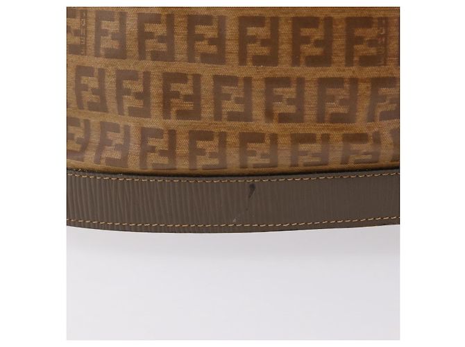 Borsa a tracolla FENDI Zucchino Canvas PVC Beige Auth ep16083 - vista 3