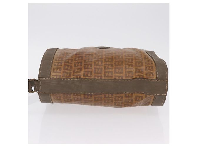 Borsa a tracolla FENDI Zucchino Canvas PVC Beige Auth ep16083 - vista 5