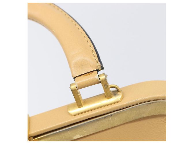 Borsa Christian Dior in pelle beige e oro autentica ep15958 D'oro - vista 10