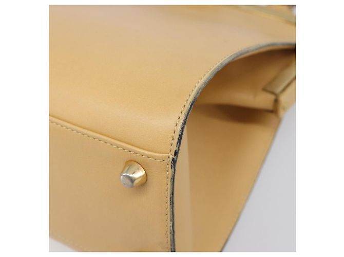 Borsa Christian Dior in pelle beige e oro autentica ep15958 D'oro - vista 14