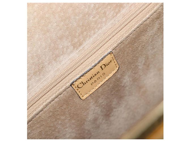 Borsa Christian Dior in pelle beige e oro autentica ep15958 D'oro - vista 19