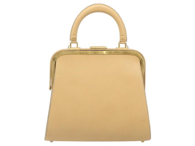 Borsa Christian Dior in pelle beige e oro autentica ep15958 D'oro - vista 2