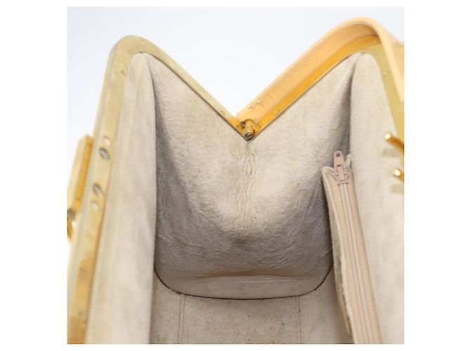 Borsa Christian Dior in pelle beige e oro autentica ep15958 D'oro - vista 21
