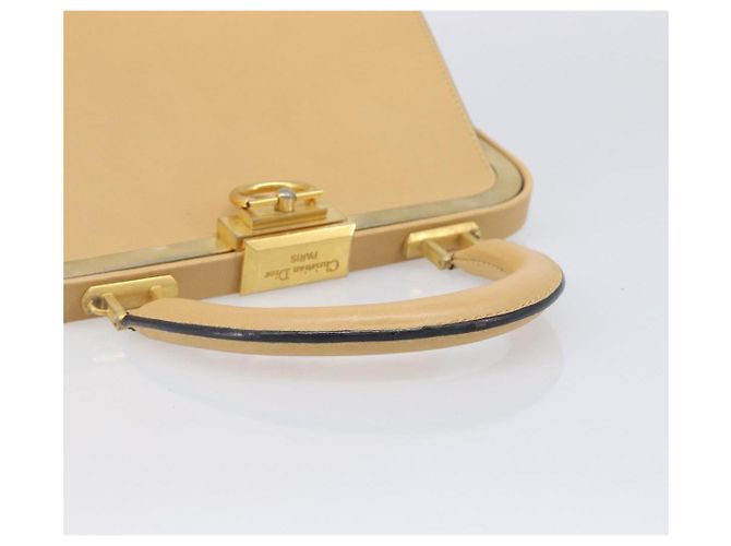 Borsa Christian Dior in pelle beige e oro autentica ep15958 D'oro - vista 7