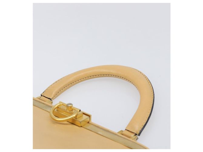 Borsa Christian Dior in pelle beige e oro autentica ep15958 D'oro - vista 8