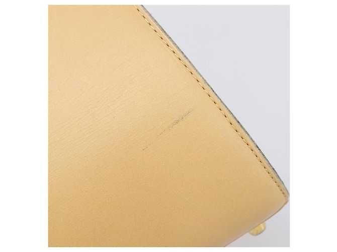 Borsa Christian Dior in pelle beige e oro autentica ep15958 D'oro - vista 9