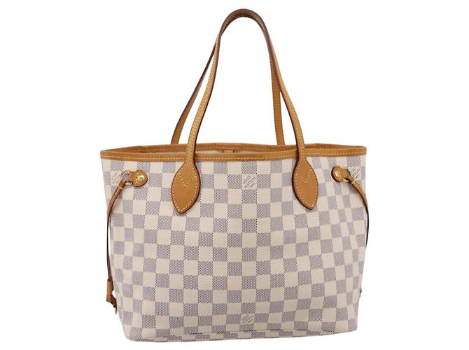 Borsa Tote LOUIS VUITTON Damier Azur Neverfull PM N41362 LV Auth 206233A - vista 13