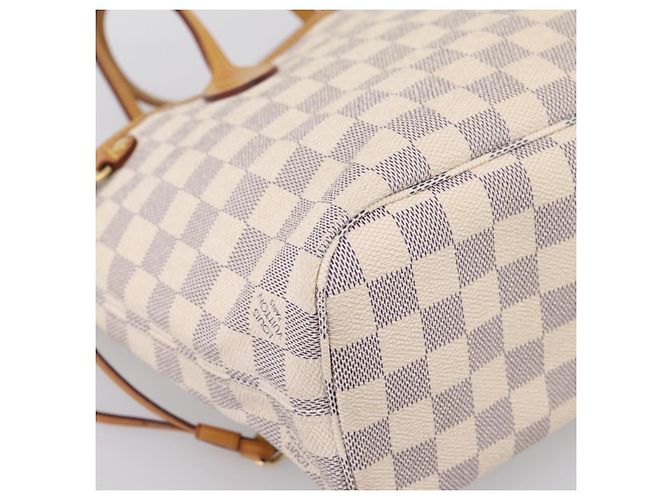 Borsa Tote LOUIS VUITTON Damier Azur Neverfull PM N41362 LV Auth 206233A - vista 18