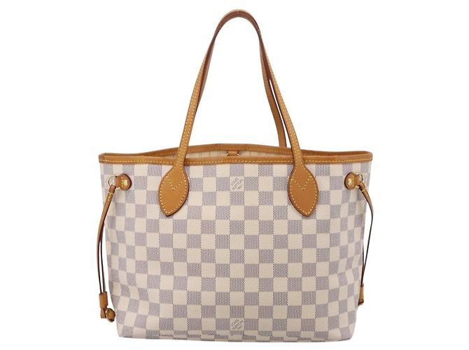 Borsa Tote LOUIS VUITTON Damier Azur Neverfull PM N41362 LV Auth 206233A - vista 2