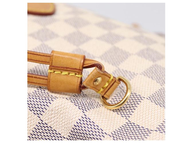 Borsa Tote LOUIS VUITTON Damier Azur Neverfull PM N41362 LV Auth 206233A - vista 24