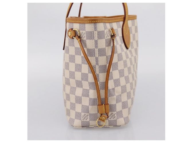 Borsa Tote LOUIS VUITTON Damier Azur Neverfull PM N41362 LV Auth 206233A - vista 3