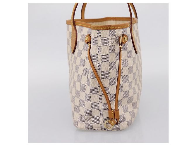 Borsa Tote LOUIS VUITTON Damier Azur Neverfull PM N41362 LV Auth 206233A - vista 4