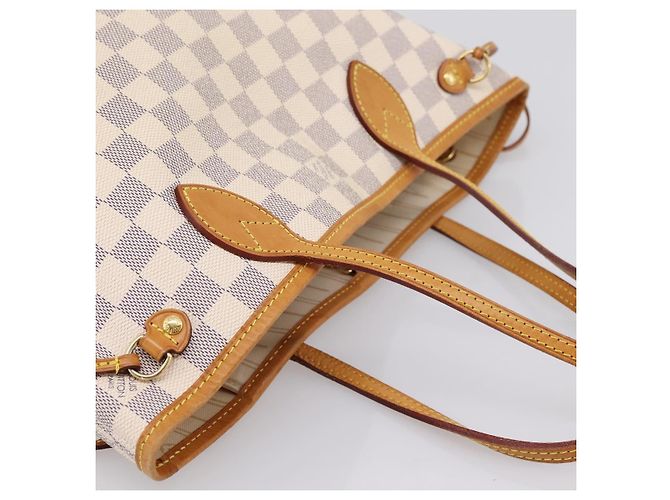 Borsa Tote LOUIS VUITTON Damier Azur Neverfull PM N41362 LV Auth 206233A - vista 6
