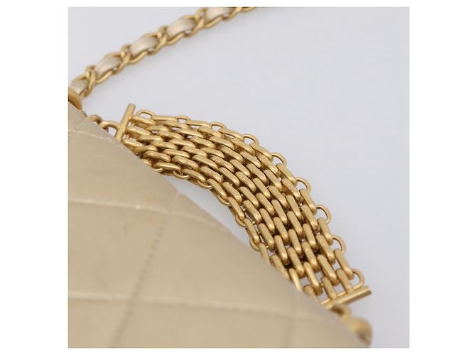 Borsa a tracolla CHANEL Matelasse con catena in pelle d'agnello 2way Gold CC Auth 206384SAM D'oro - vista 15