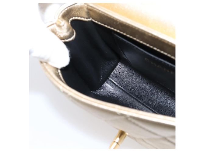 Borsa a tracolla CHANEL Matelasse con catena in pelle d'agnello 2way Gold CC Auth 206384SAM D'oro - vista 25