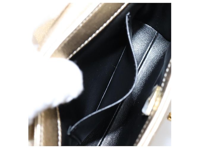Borsa a tracolla CHANEL Matelasse con catena in pelle d'agnello 2way Gold CC Auth 206384SAM D'oro - vista 26
