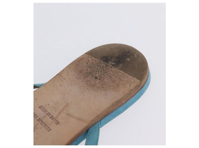Hermès Sandalias HERMES Suede 36 Light Blue Auth 203814V Azul claro - vista 24