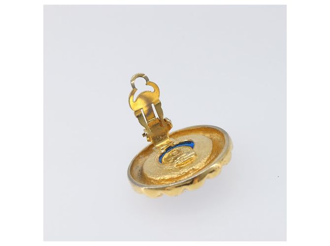 Orecchini CHANEL metallo Gold Tone CC Auth bs37297 - vista 11