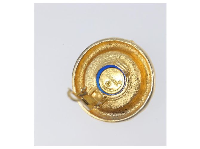Orecchini CHANEL metallo Gold Tone CC Auth bs37297 - vista 13