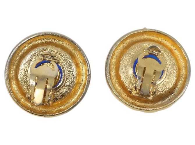 Orecchini CHANEL metallo Gold Tone CC Auth bs37297 - vista 3