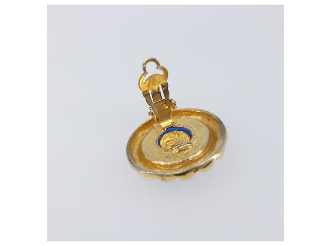 Orecchini CHANEL metallo Gold Tone CC Auth bs37297 - vista 6