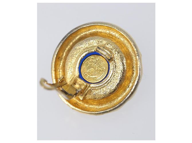 Orecchini CHANEL metallo Gold Tone CC Auth bs37297 - vista 8